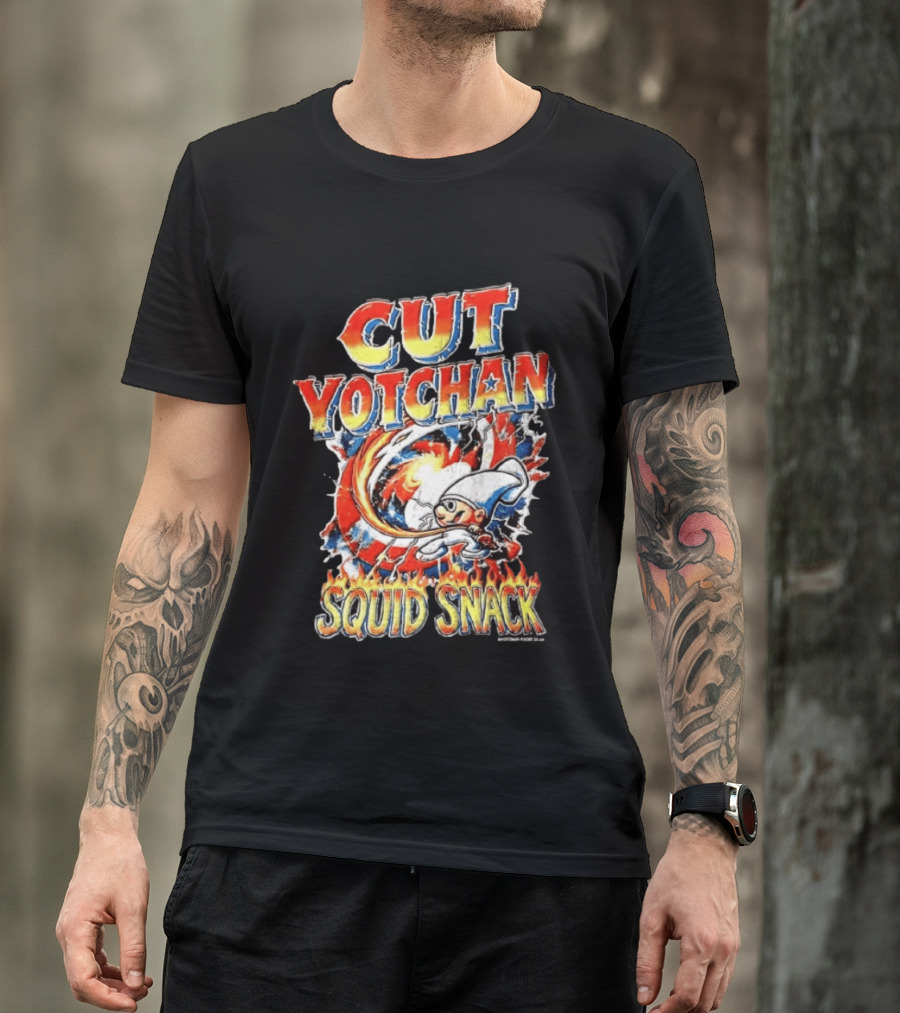 Cut Yotchan Squid Snack Space Fire Galaxy T-Shirt