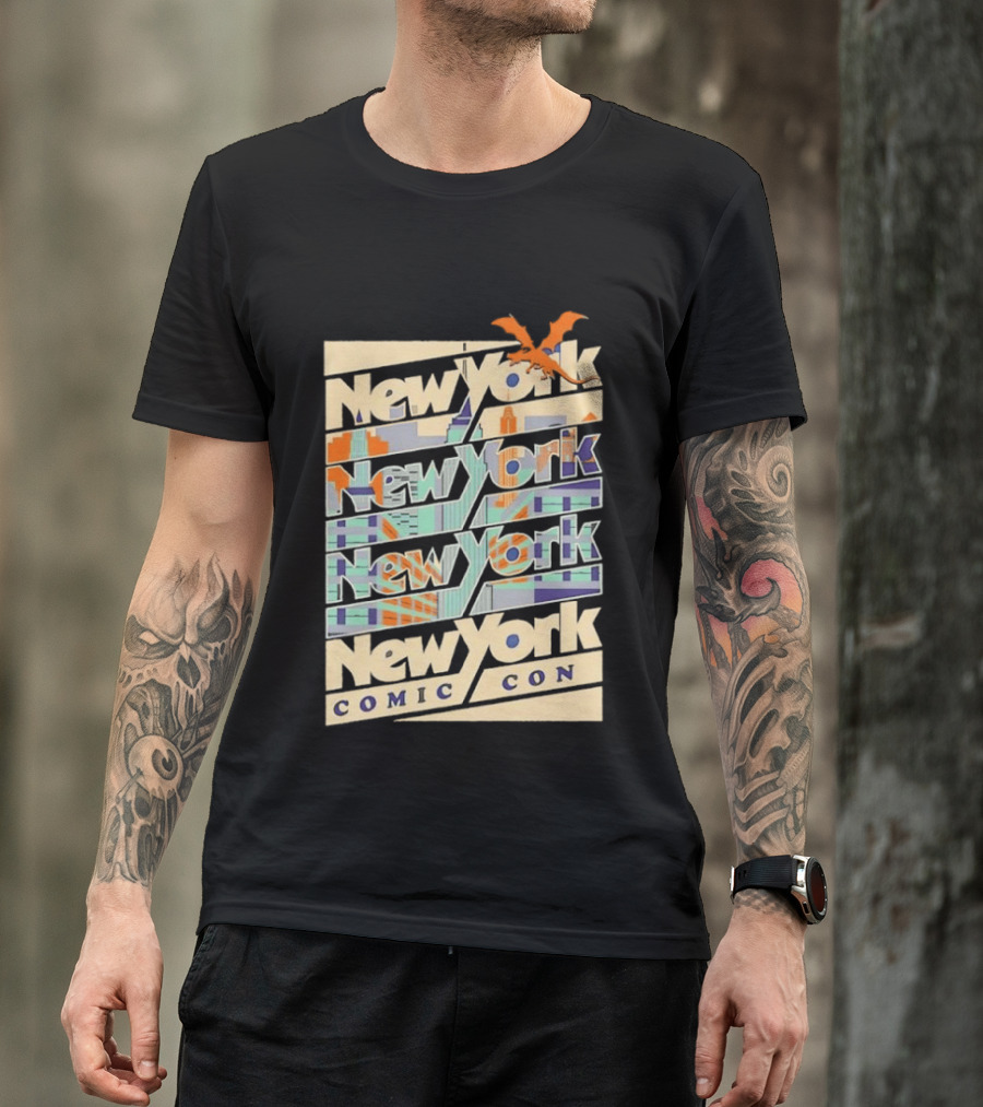 New York Comic Con Modern Skyline Dragon NYCC T-Shirt
