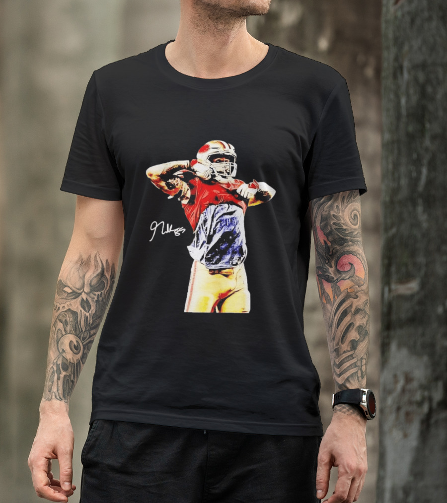 George Kittle Autograph San Francisco 49ers Football Celebration T-Shirt