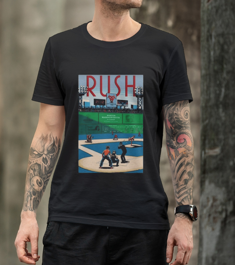 Boston Massachusetts Rush 2026 Concert Sep 12 & 14 TD Garden Baseball T-Shirt