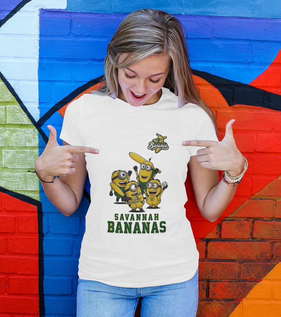 Minions Savannah Bananas Baseball Team Banana Ball Characters T-Shirt
