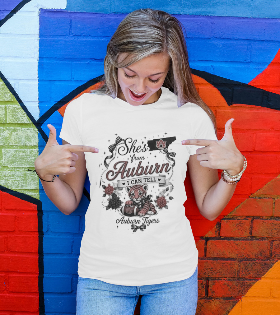 She's From Auburn I Can Tell Auburn Tigers Forever Orange T-Shirt