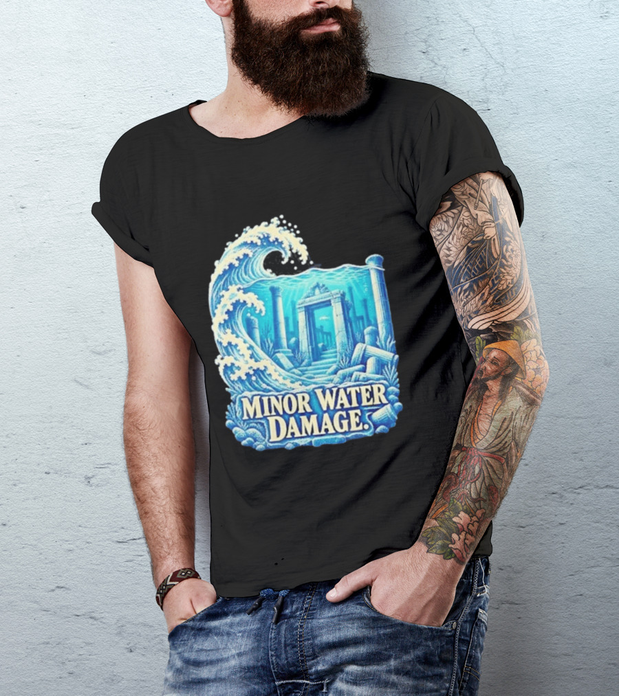 Minor Water Damage Ancient Architecture Underwater Ruins T-Shirt