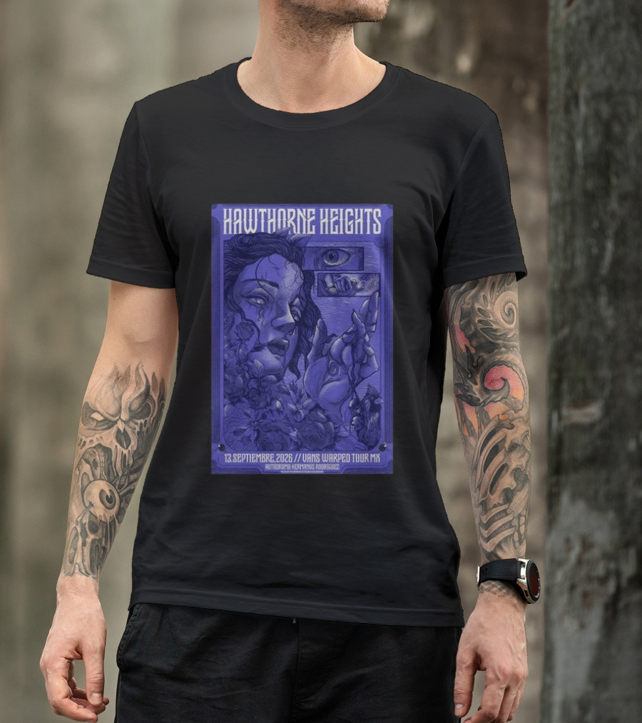 Hawthorne Heights 13 Septiembre 2026 Vans Warped Tour Mx Autódromo Hermanos Rodríguez T-Shirt