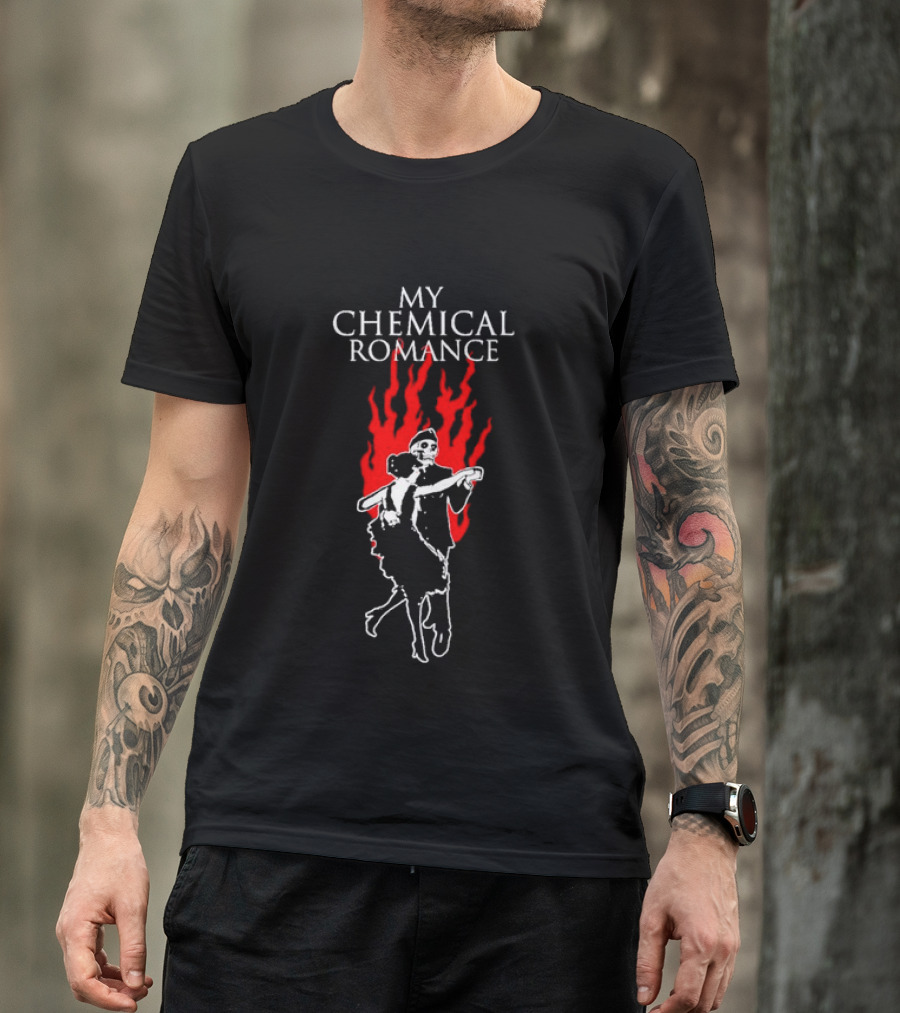My Chemical Romance Skeleton Dancing In Flames T-Shirt