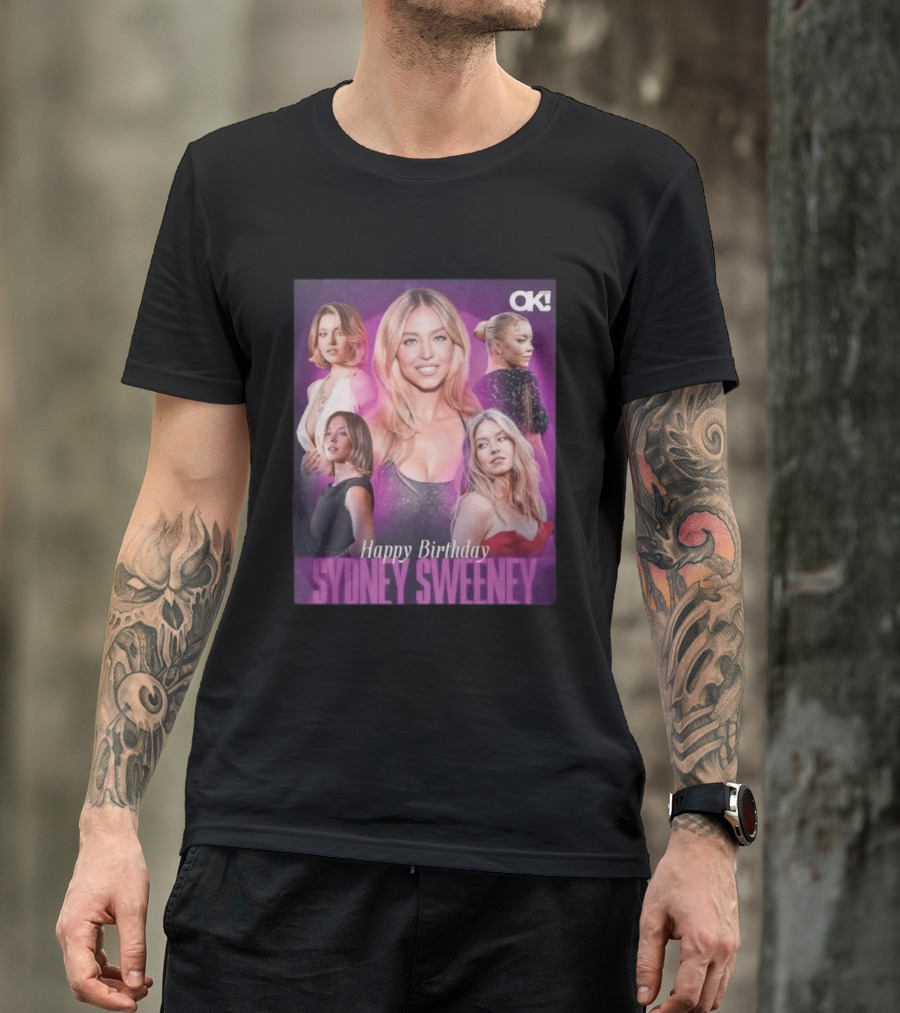 Sydney Sweeney Happy Birthday Celebration OK! Magazine 2026 T-Shirt