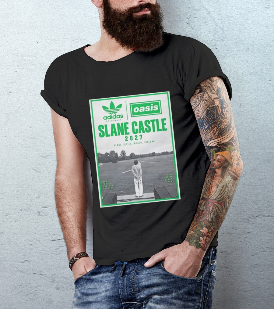 Adidas Originals Oasis Slane Castle 2027 Ireland Music People Culture Forever T-Shirt