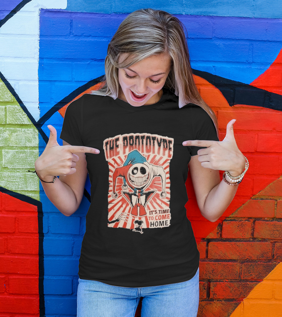 The Prototype It's Time To Come Home Jester Skull Red Blue Suit T-Shirt