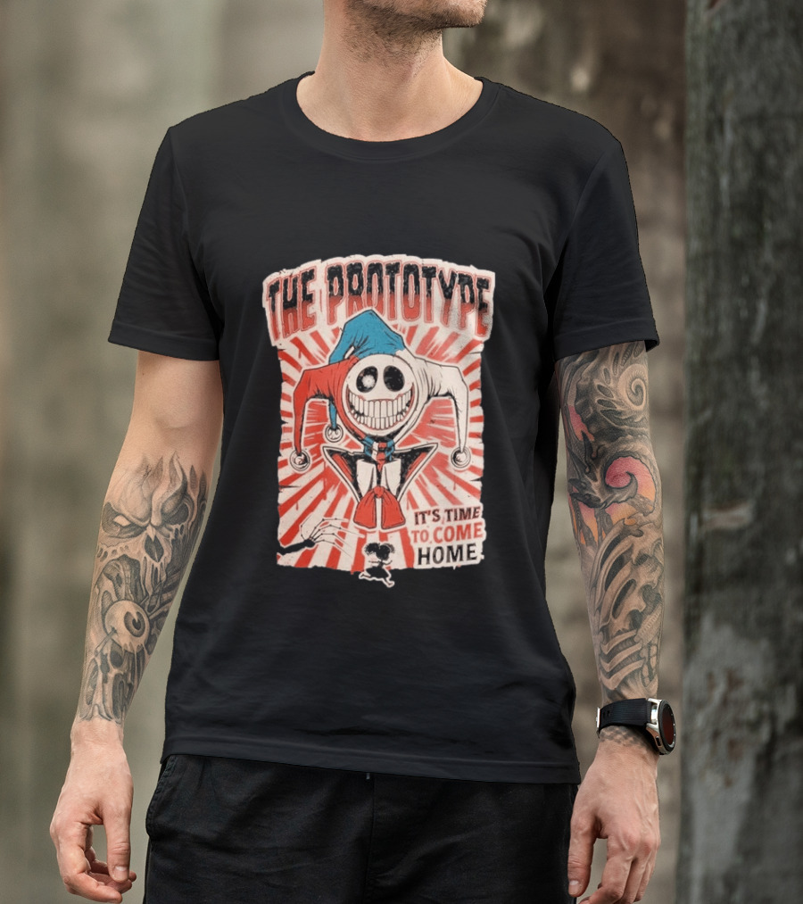 The Prototype It's Time To Come Home Jester Skull Red Blue Suit T-Shirt