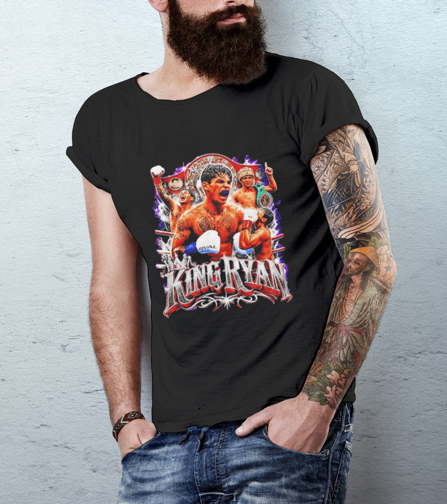 King Ryan Boxing Champion Fight Night Victory Celebration T-Shirt