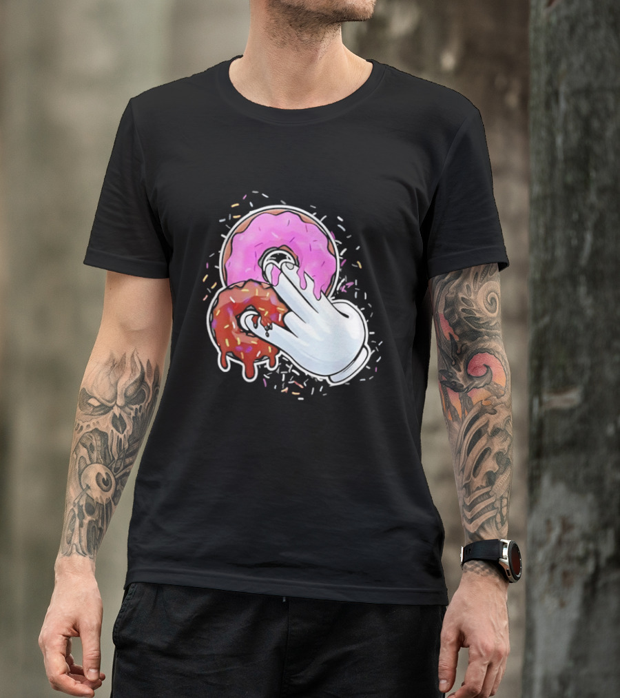 Two In The Pink One In The Stink Donut Gesture Sprinkles T-Shirt