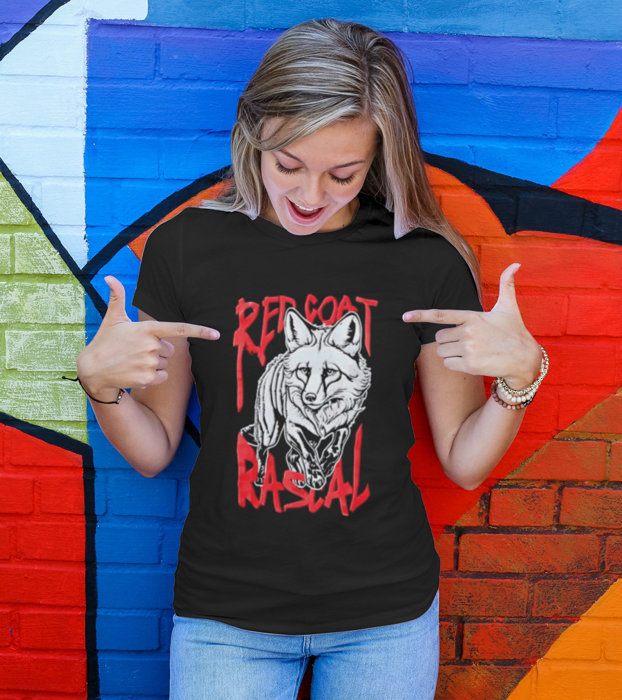 Red Coat Rascal Distressed Running Fox T-Shirt