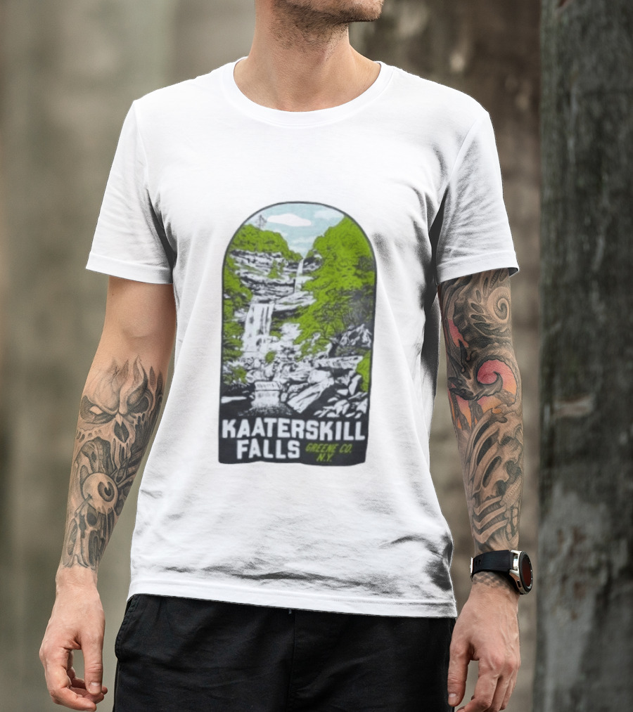 Kaaterskill Falls Greene Co NY Scenic Nature Waterfall Landscape T-Shirt