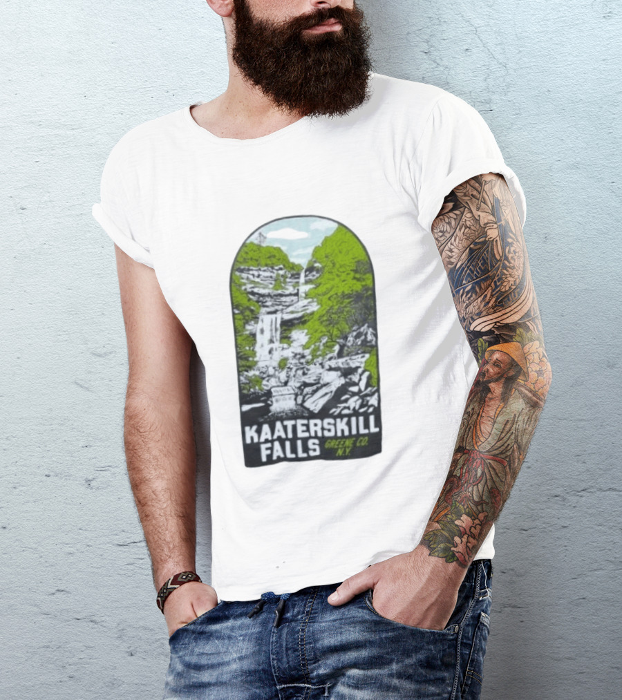 Kaaterskill Falls Greene Co NY Scenic Nature Waterfall Landscape T-Shirt