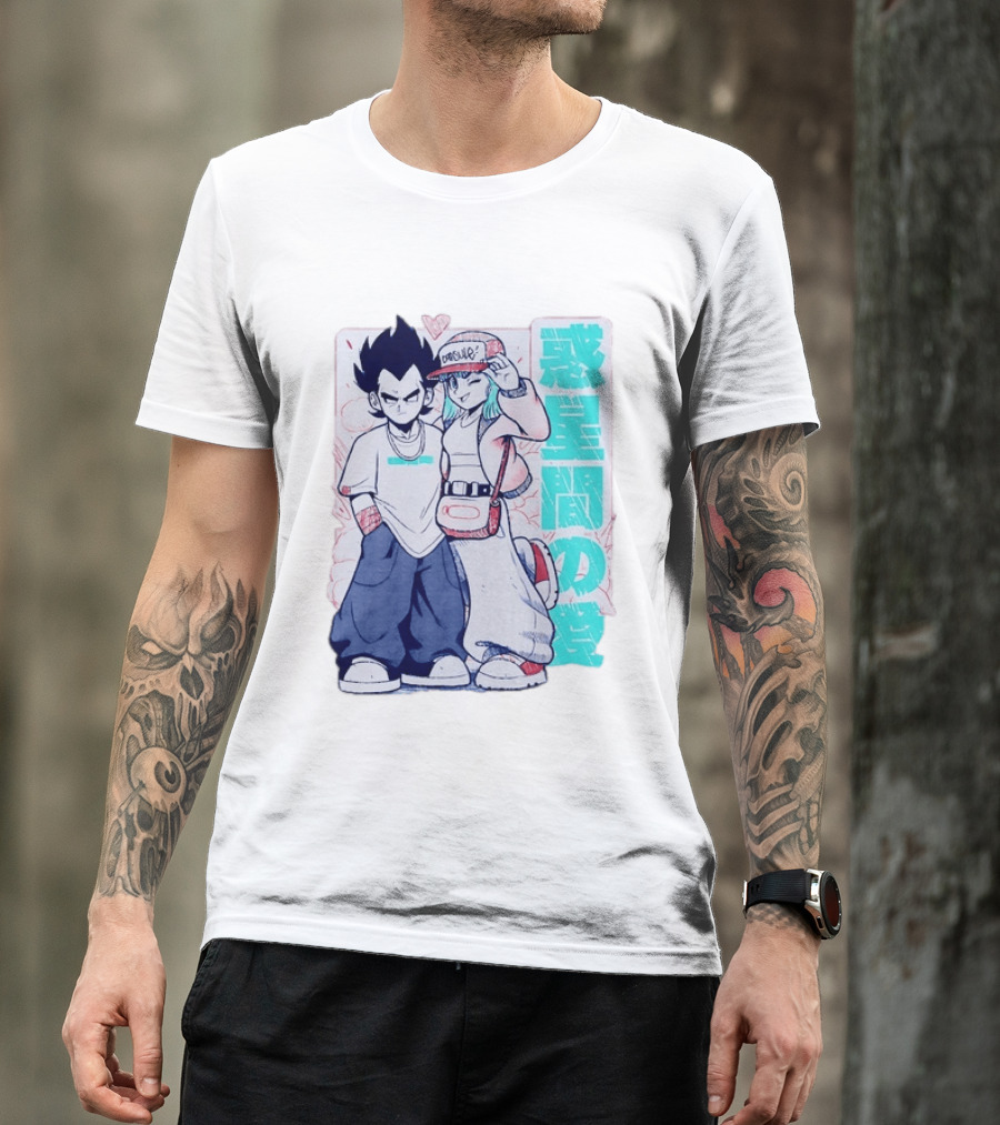 Vegeta Bulma Capsule Corp Love Dragon Ball Z Kanji T-Shirt