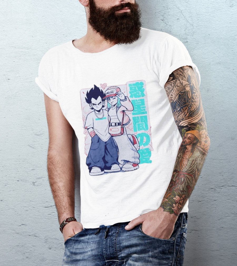 Vegeta Bulma Capsule Corp Love Dragon Ball Z Kanji T-Shirt