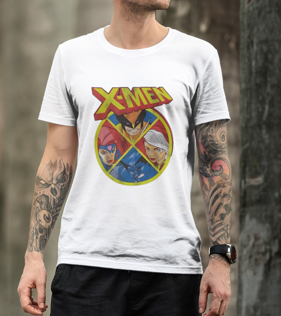 X Men Wolverine Jean Grey Rogue Beast Classic Comic Characters T-Shirt