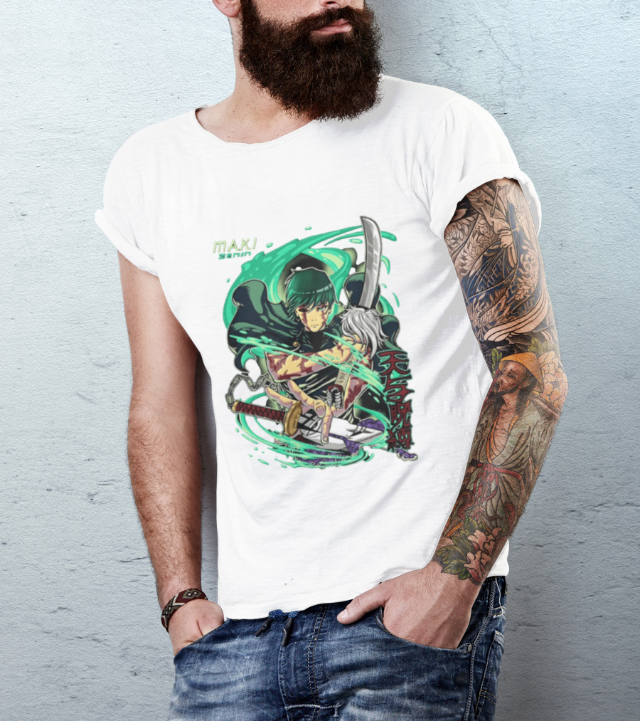 Maki Zenin Jujutsu Kaisen Anime Manga JJK Sword T-Shirt