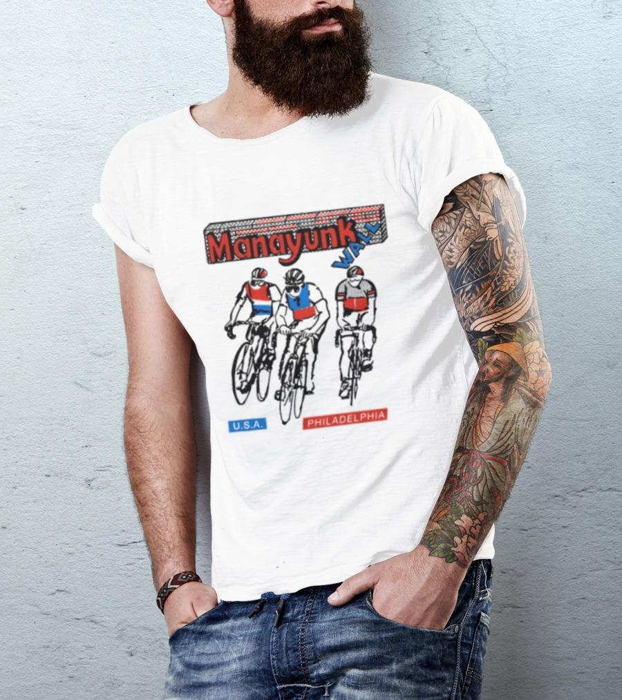 Manayunk Wall Classic USA Philadelphia Cycling Event T-Shirt