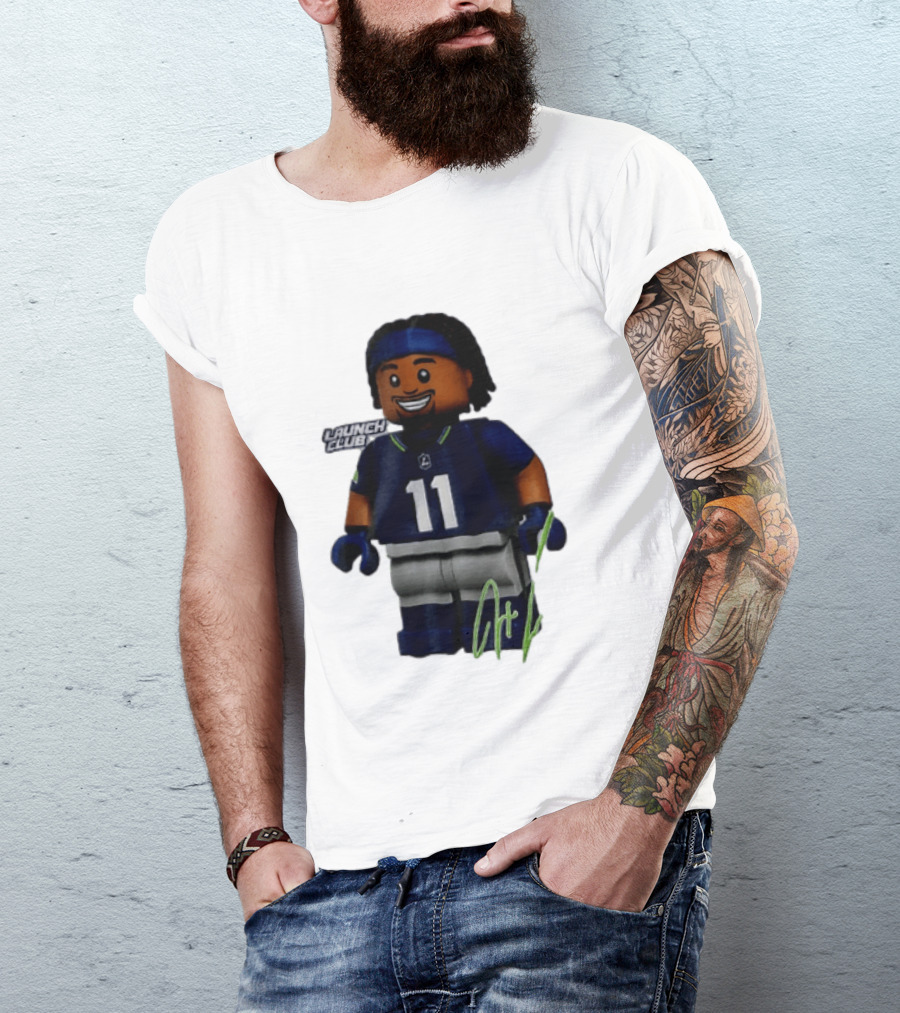 Seattle Seahawks Jaxon Smith Njigba Number 11 Launch Club Edition T-Shirt