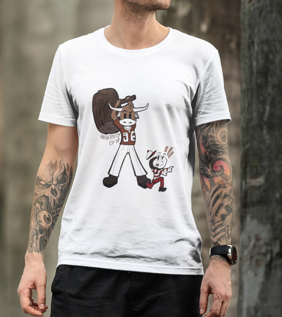 University Co Op Texas Longhorns Vs Ohio State Buckeyes 96 Mascot Showdown T-Shirt
