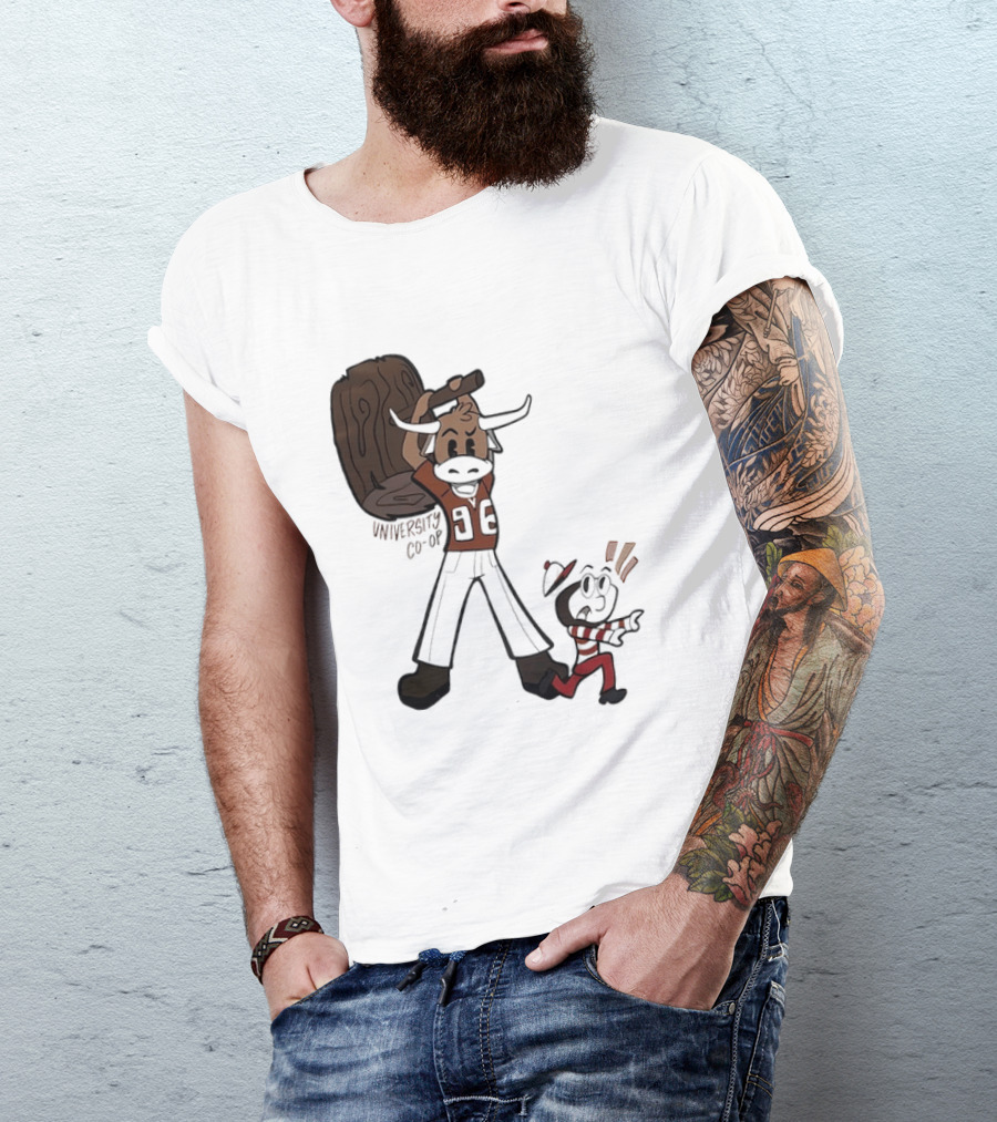 University Co Op Texas Longhorns Vs Ohio State Buckeyes 96 Mascot Showdown T-Shirt