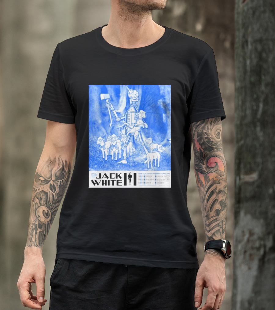 Jack White United Kingdom And Ireland 2026 Tour Tin Man With Sheep T-Shirt