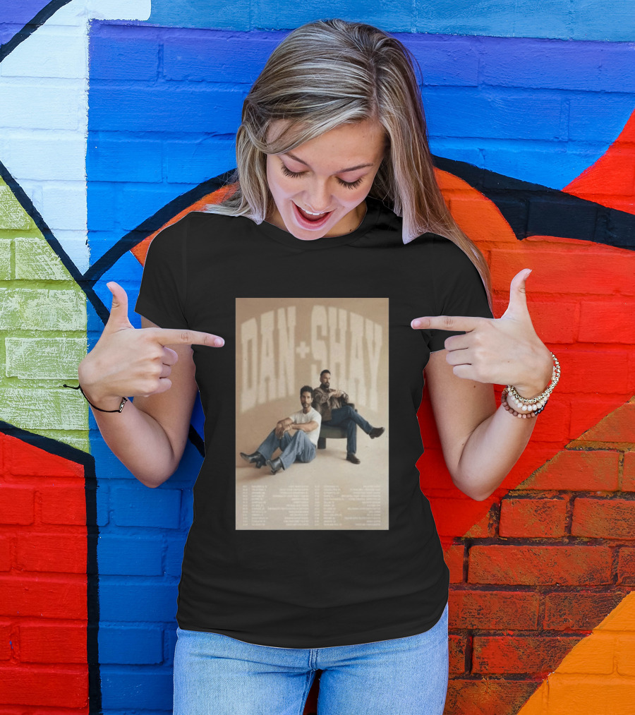 Dan + Shay 2026 Tour Dates Featuring North America Locations T-Shirt