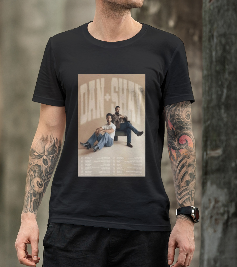 Dan + Shay 2026 Tour Dates Featuring North America Locations T-Shirt