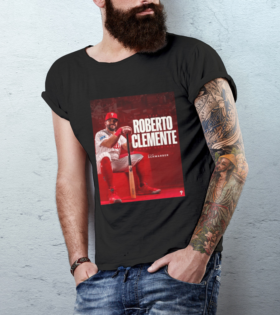2026 Kyle Schwarber Roberto Clemente Award Nominee Phillies Baseball Recognition T-Shirt