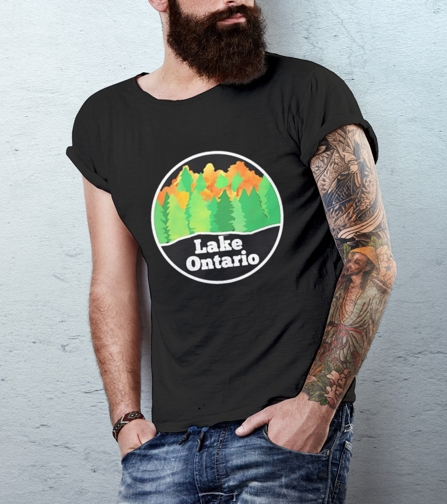 Lake Ontario Colorful Forest Landscape Nature Outdoors T-Shirt