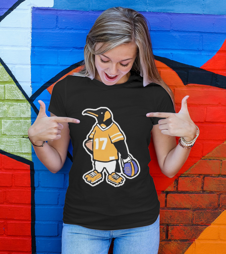 DNVR Number 17 Penguin In Denver Football Gear T-Shirt