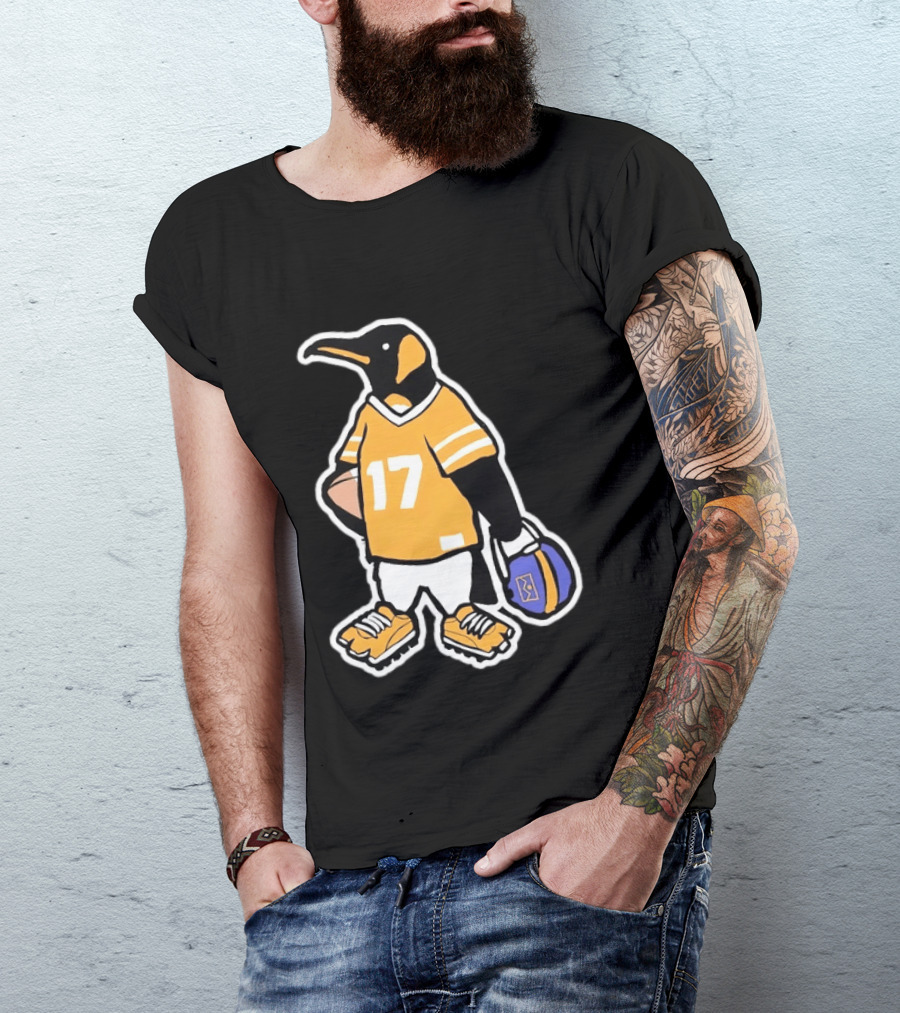 DNVR Number 17 Penguin In Denver Football Gear T-Shirt