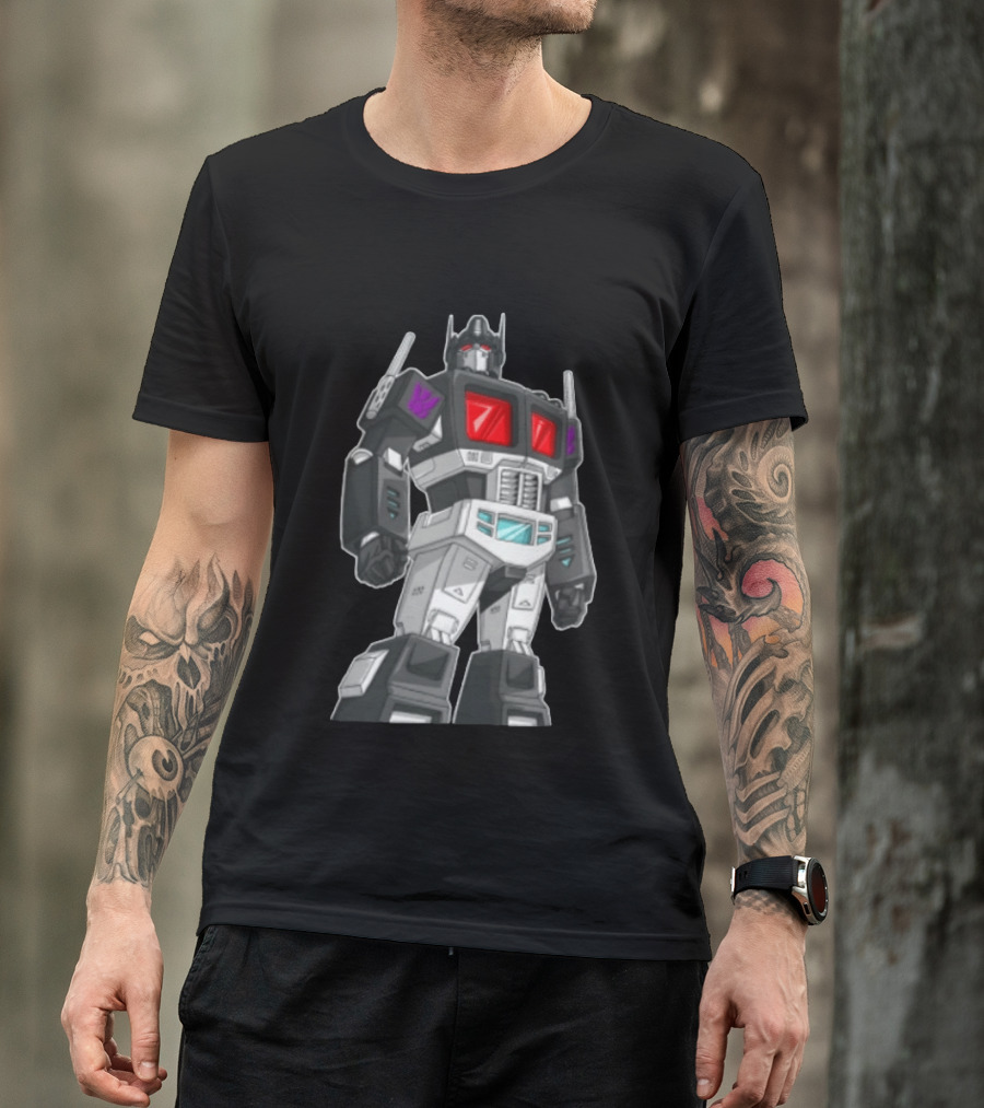 Transformers Decepticons Ajs Black Robot Red Windows Grid Cartoon T-Shirt