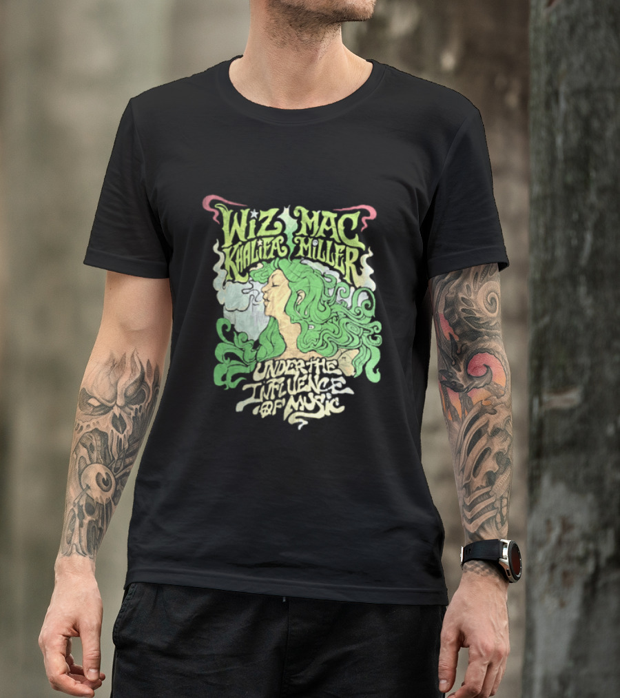 Wiz Khalifa Mac Miller Under The Influence Of Music Tour Colorful T-Shirt