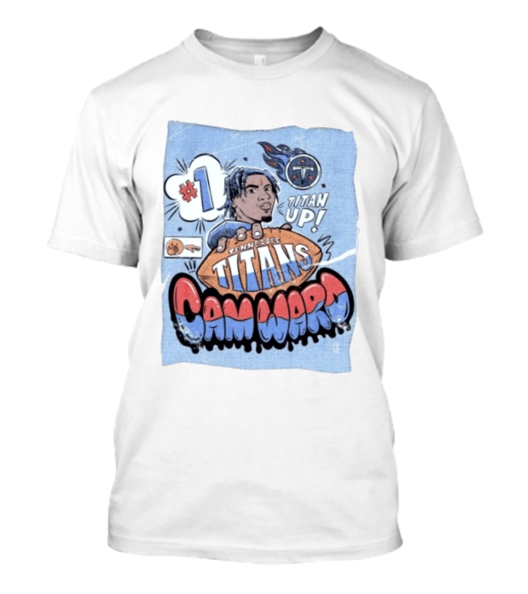 #1 Tennessee Titans Titan Up Cam Ward Comic T-Shirt