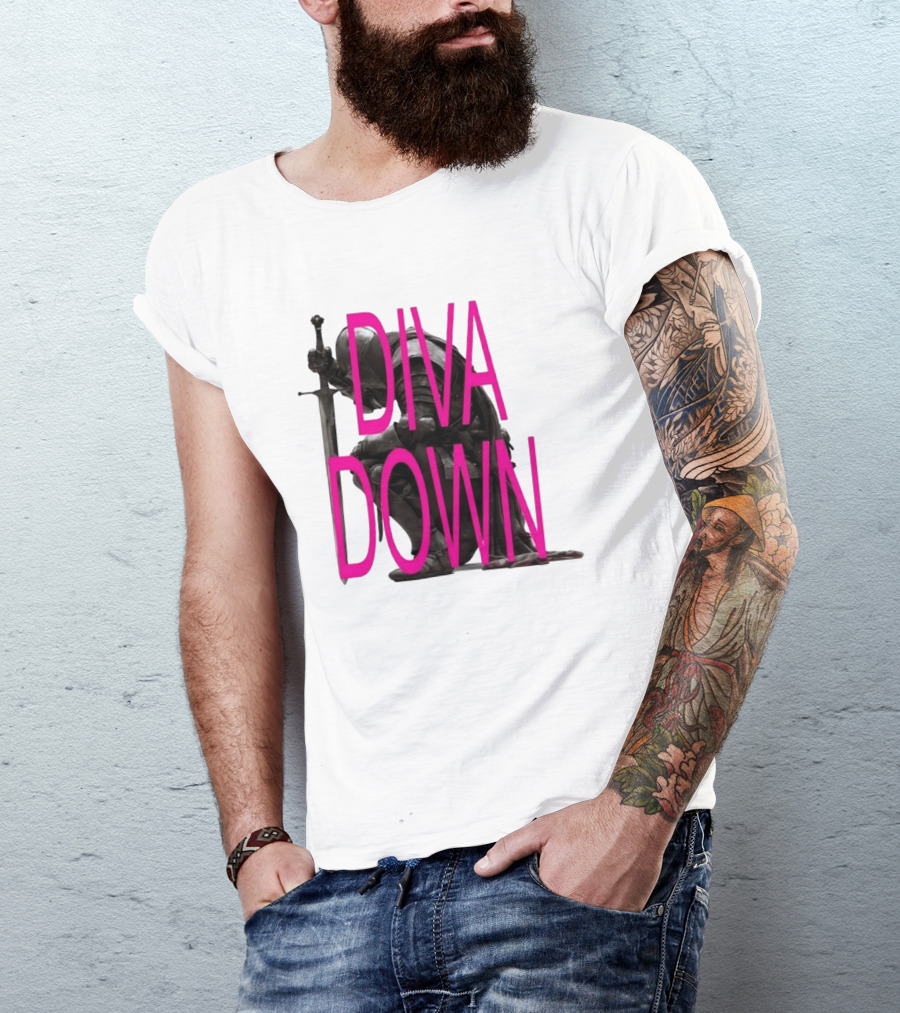 Diva Down Knight Sword Warrior Armor T-Shirt