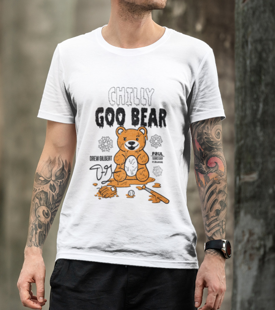 Drew Gilbert New York Mets Chilly Goo Bear Foul Territory MLB Players T-Shirt