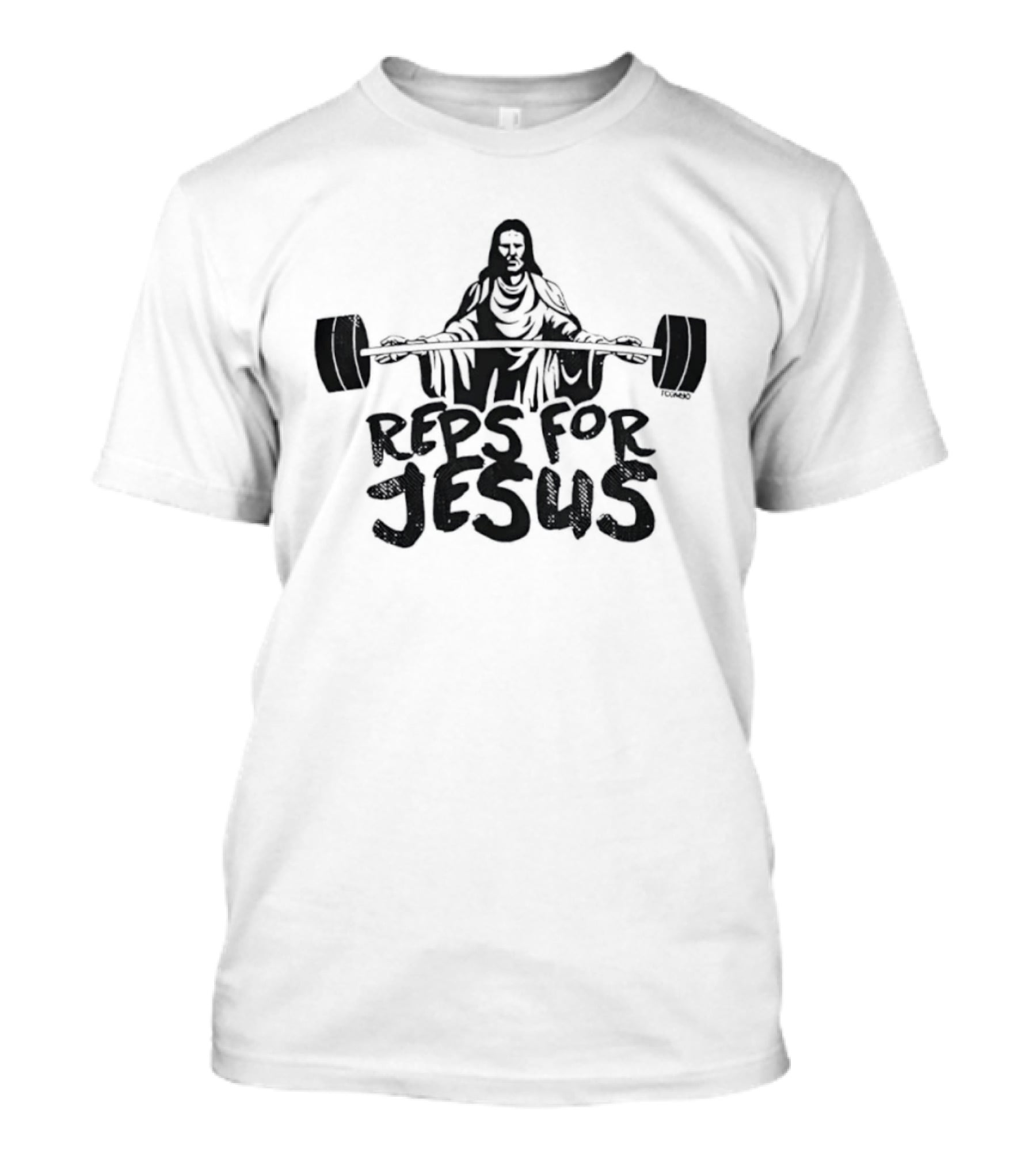 Reps For Jesus Weightlifting Gym Fitness Motivational Workout T-Shirt