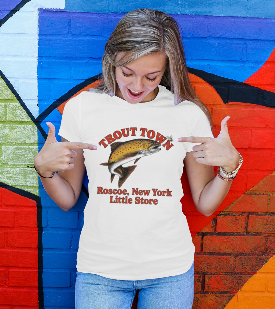Trout Town Roscoe New York Little Store Fish T-Shirt