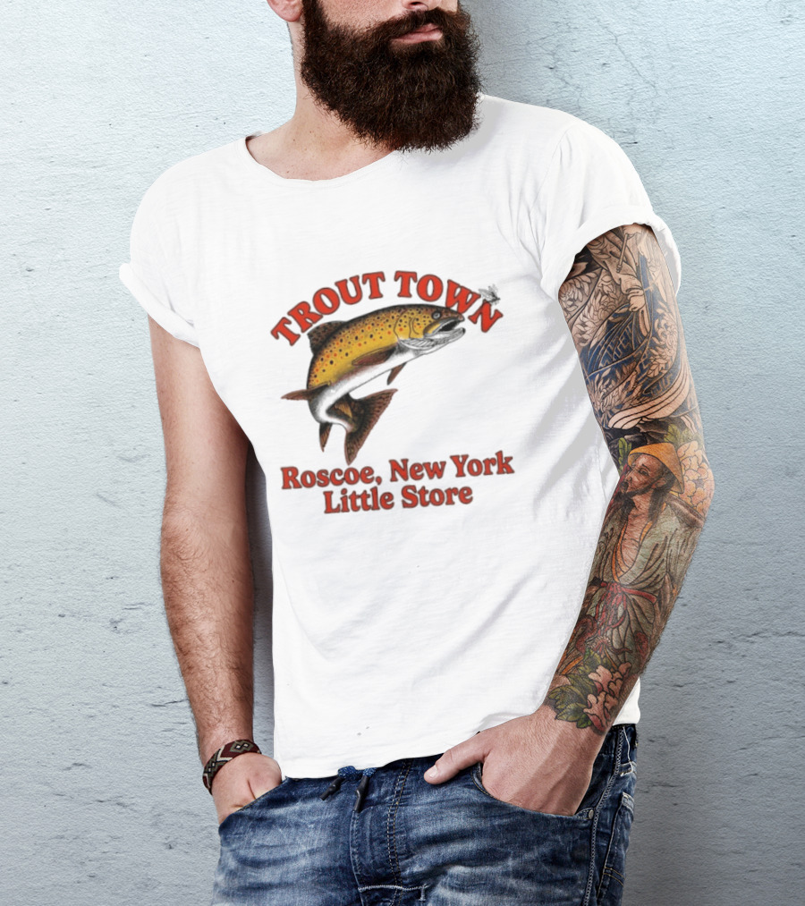 Trout Town Roscoe New York Little Store Fish T-Shirt