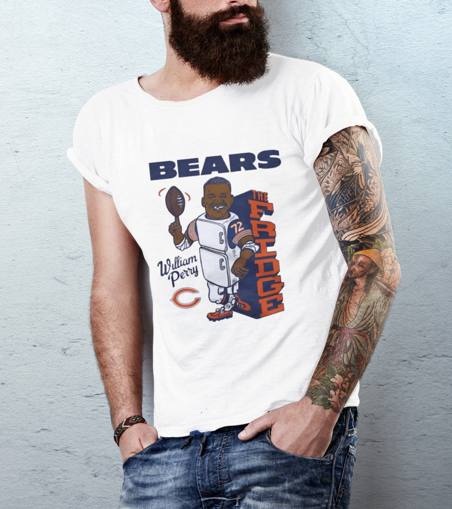 Chicago Bears William Perry The Fridge 72 Football T-Shirt