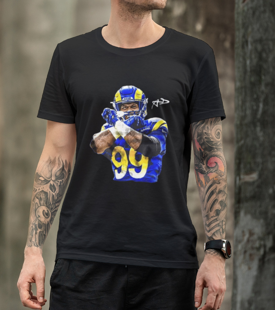 Aaron Donald Los Angeles Rams 99 The Return Signature NFL Football Star T-Shirt