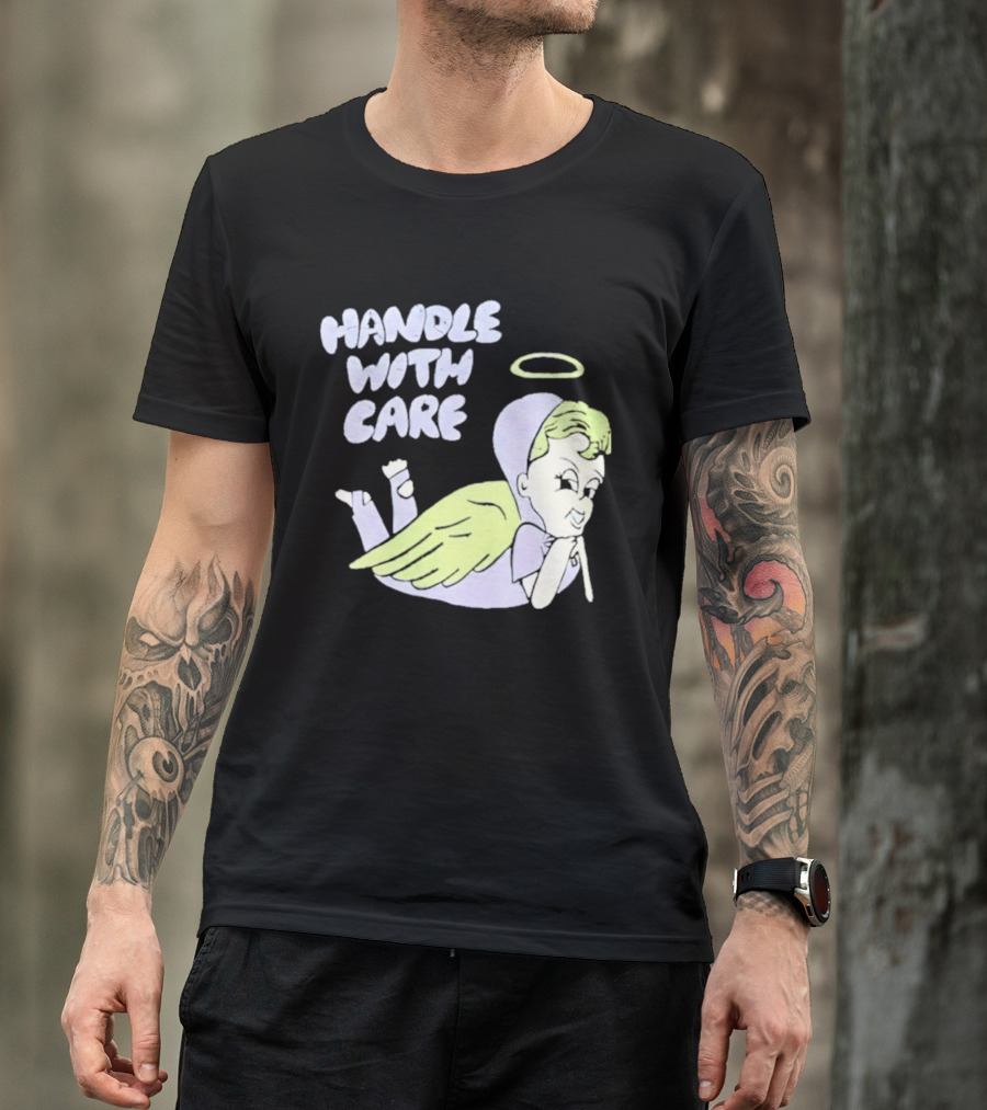 Handle With Care Angel Pastel Halo Wings T-Shirt