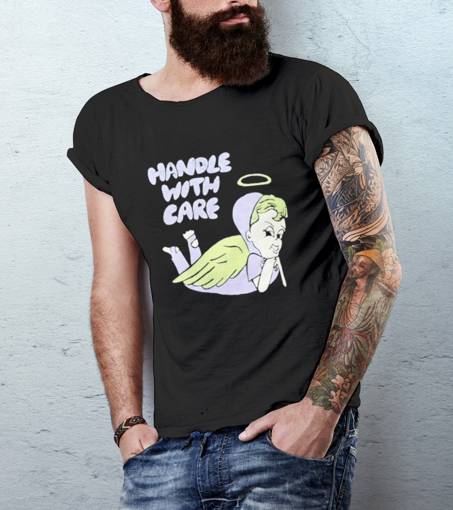 Handle With Care Angel Pastel Halo Wings T-Shirt
