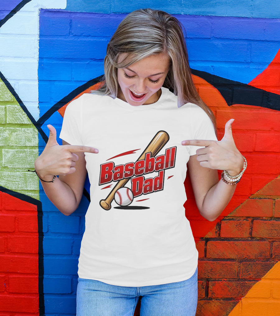 Baseball Dad Bat And Ball Sports T-Shirt
