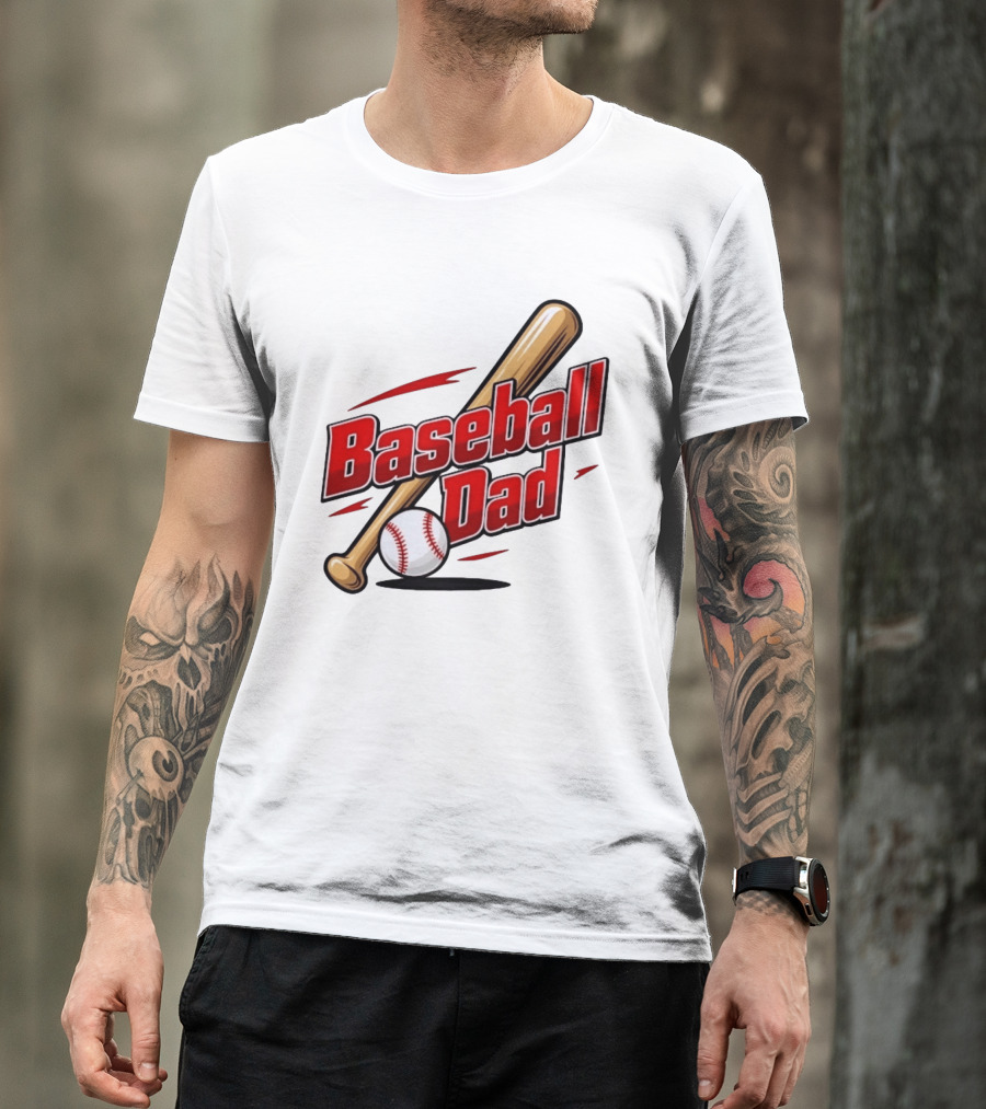 Baseball Dad Bat And Ball Sports T-Shirt