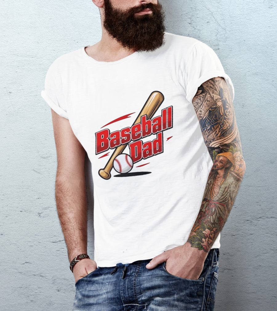 Baseball Dad Bat And Ball Sports T-Shirt