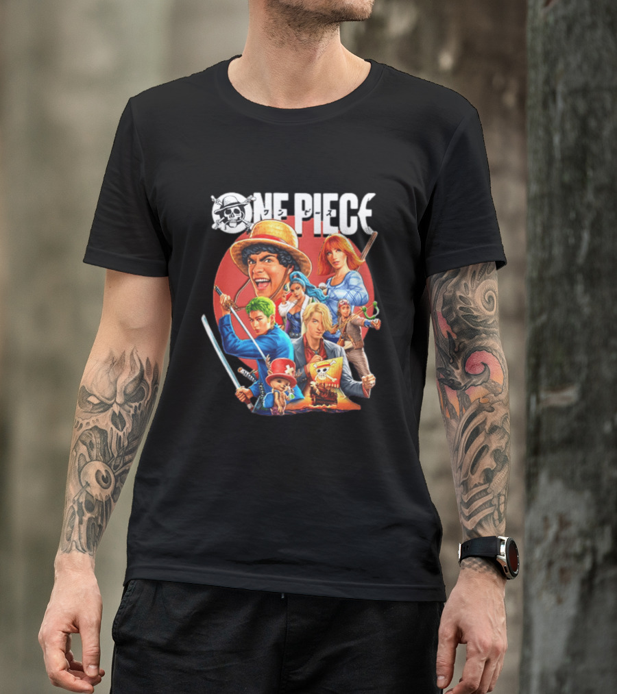 One Piece Anime 2026 Characters With Straw Hat Pirates Crew T-Shirt