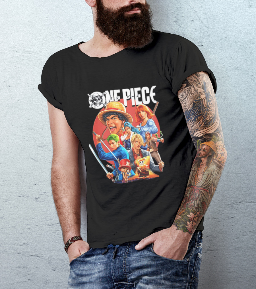 One Piece Anime 2026 Characters With Straw Hat Pirates Crew T-Shirt